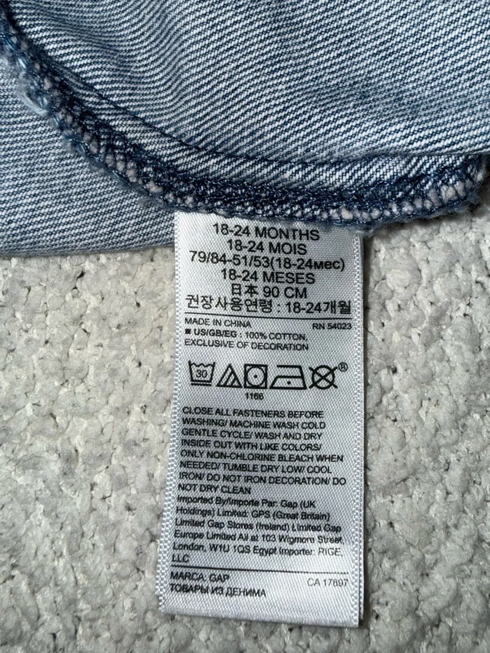 GAP description baby